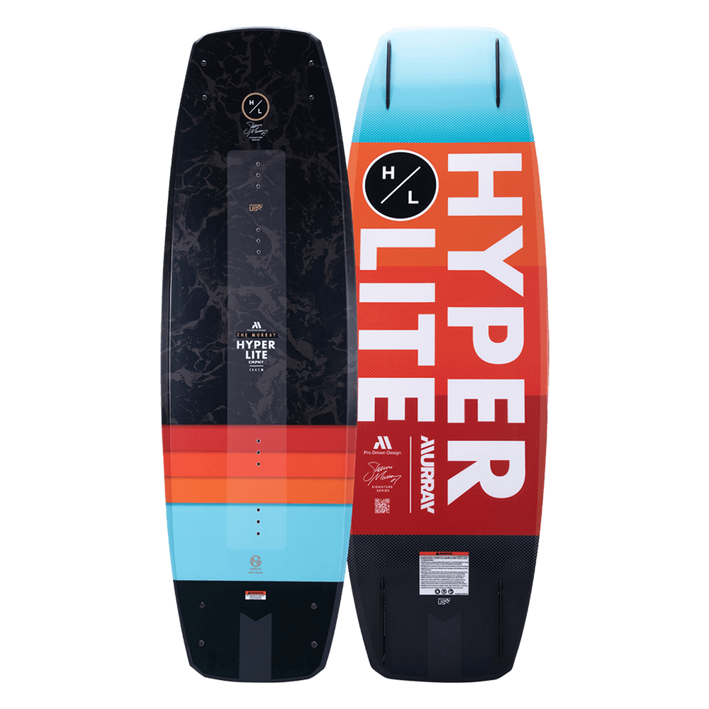 A Hyperlite 2024 Murray Pro Wakeboard with the Subtle 3-Stage Rocker design.