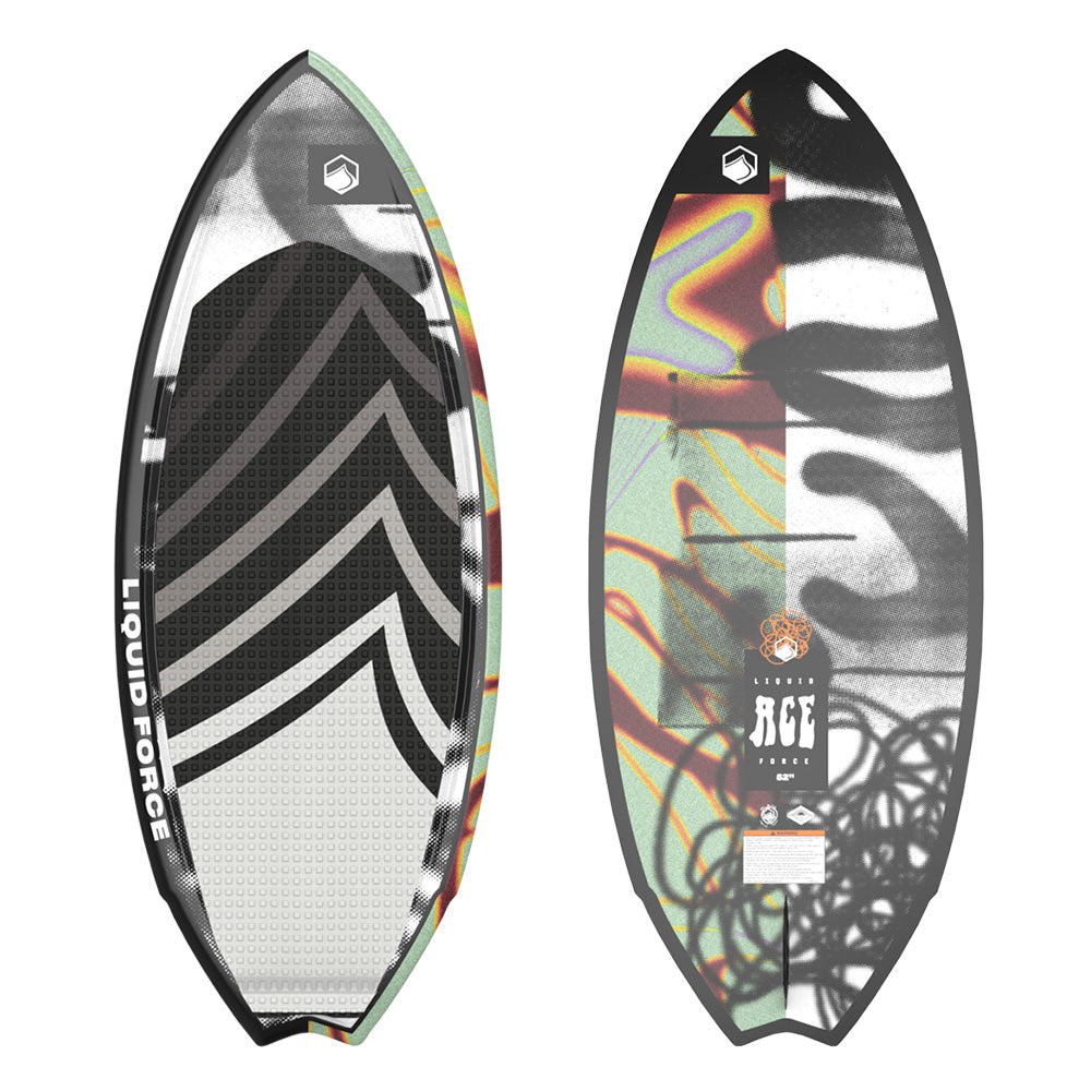 Liquid Force 2025 Ace Wakesurf Board  Front and Back of the board