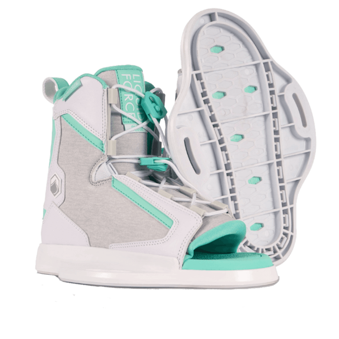 Introducing the Liquid Force 2024 Angel wakeboard boots, designed exclusively for women. These Liquid Force Plush 6R boots offer unbeatable comfort and style on the wakeboard.