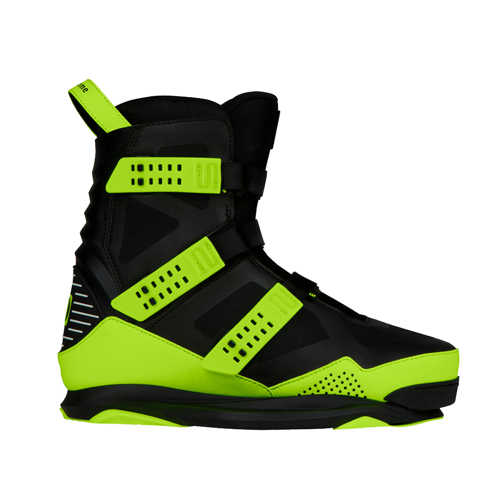 The 2021 Ronix Supreme Bindings, featuring custom fit Intuition+ liner and BrainFrame Technology, are showcased against a sleek black background.