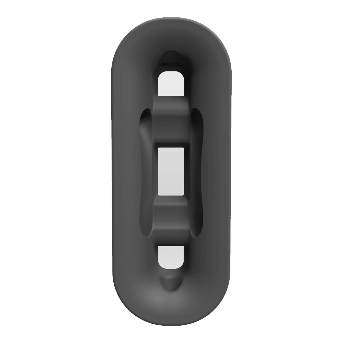 A black plastic handle on a white background with a MISSION Icon Boat Fender shape.