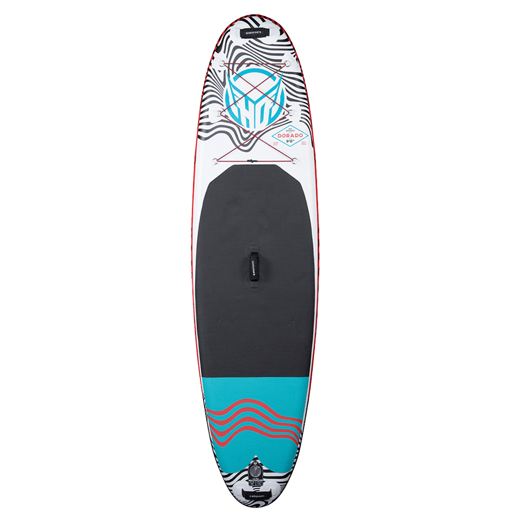 The HO 2022 Dorado iSUP 9' paddleboard by HO Sports features a stunning blue and white design.