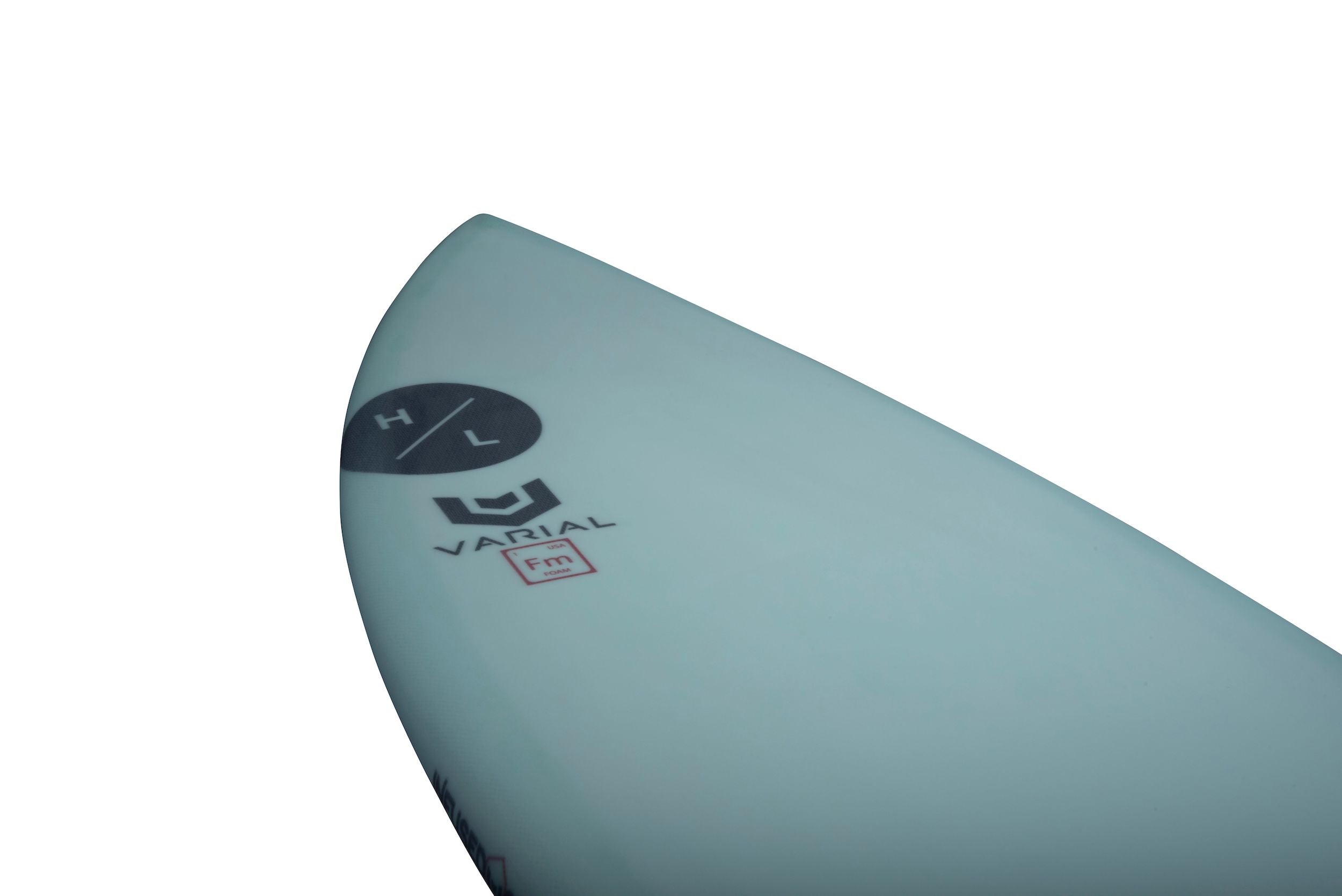 A Hyperlite 2024 Varial Accelerator Wakesurf Board with a Varial Surf Technology logo on it.
