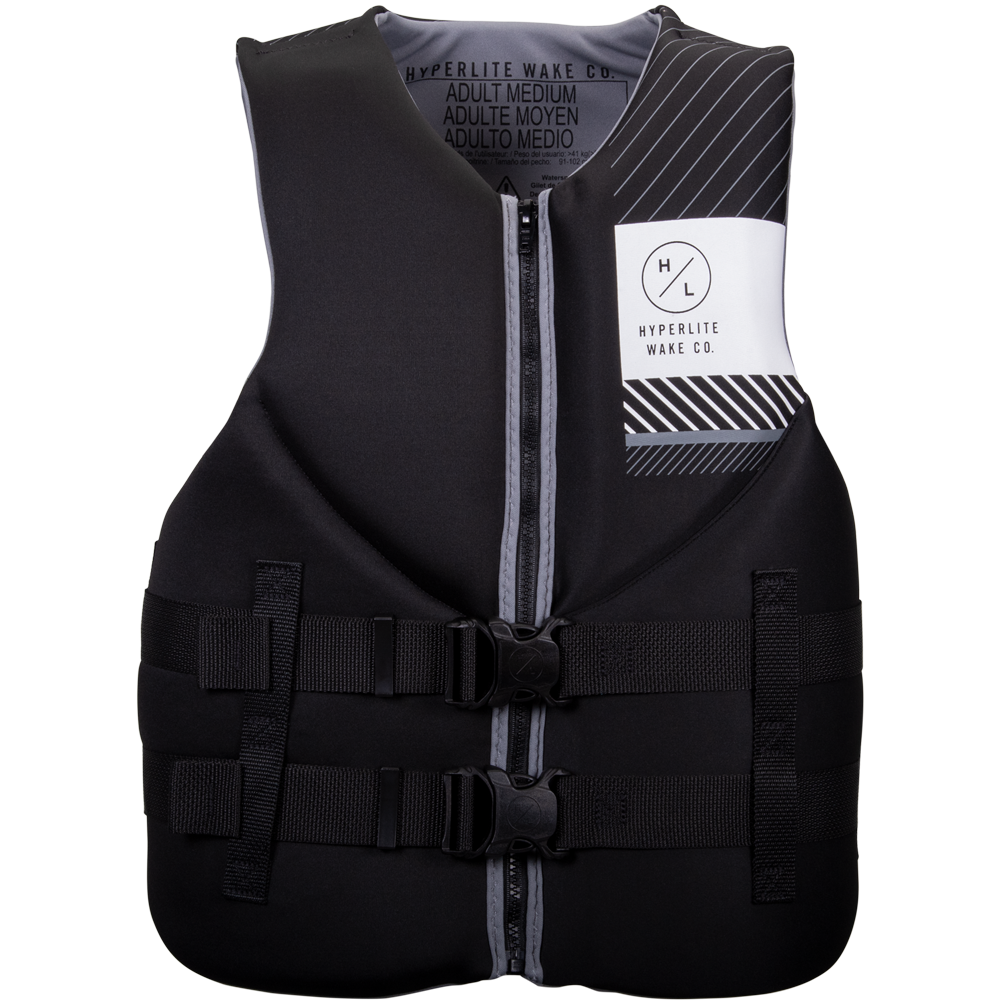 A black Hyperlite Men's Indy CGA Vest, Transport Canada Approved.