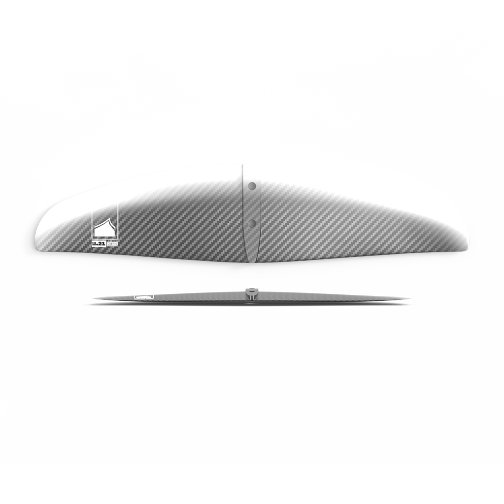 An image of a Liquid Force 2024 G21 Rear Wing by Liquid Force demonstrating its stability on a white background.