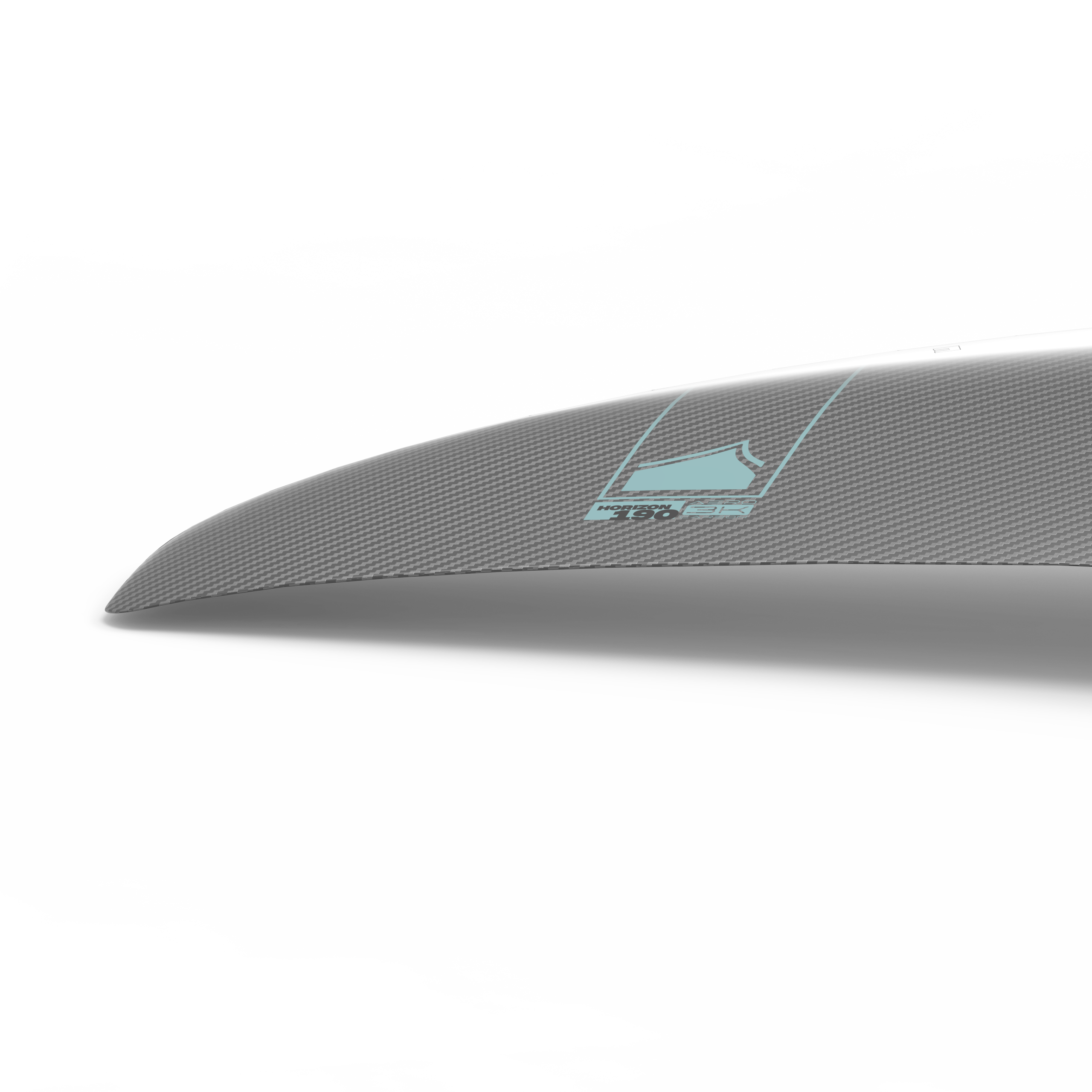 A Liquid Force 2024 Horizon Surf 190 Front Wing with a blue logo on it.