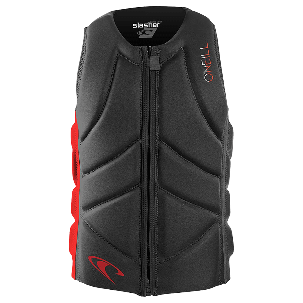 A O'Neill Slasher Comp Vest - Graphite/Red with Nytrolite Foam Technology.