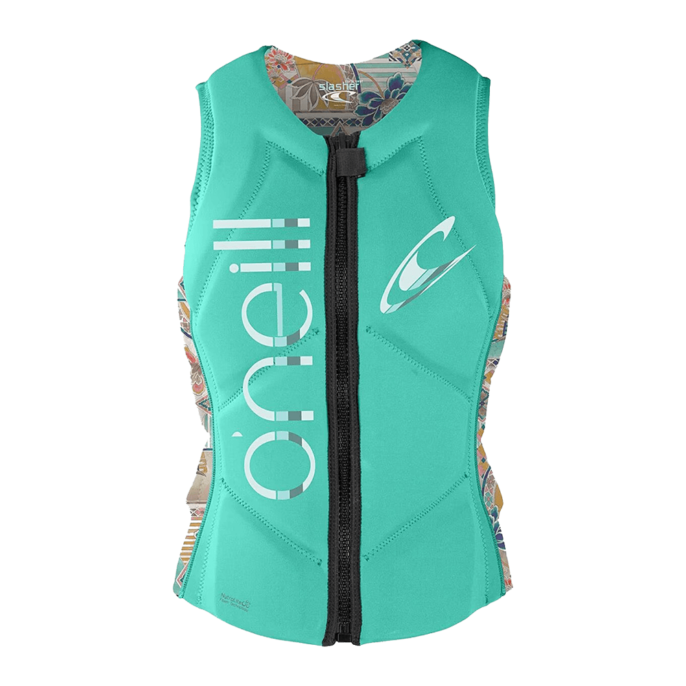 O'neill Women's Slasher Comp Vest features performance driven technology and utilizes Nytrolite Foam Technology for enhanced buoyancy. This competition vest from O'Neill ensures optimal safety and comfort while enjoying water.
