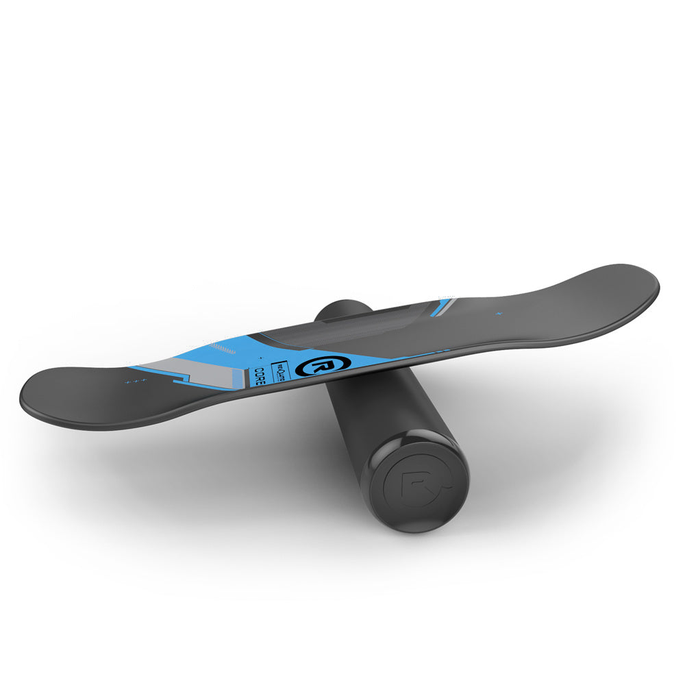 A Revolution Core 32 Balance Board performing tricks on top of a white surface.