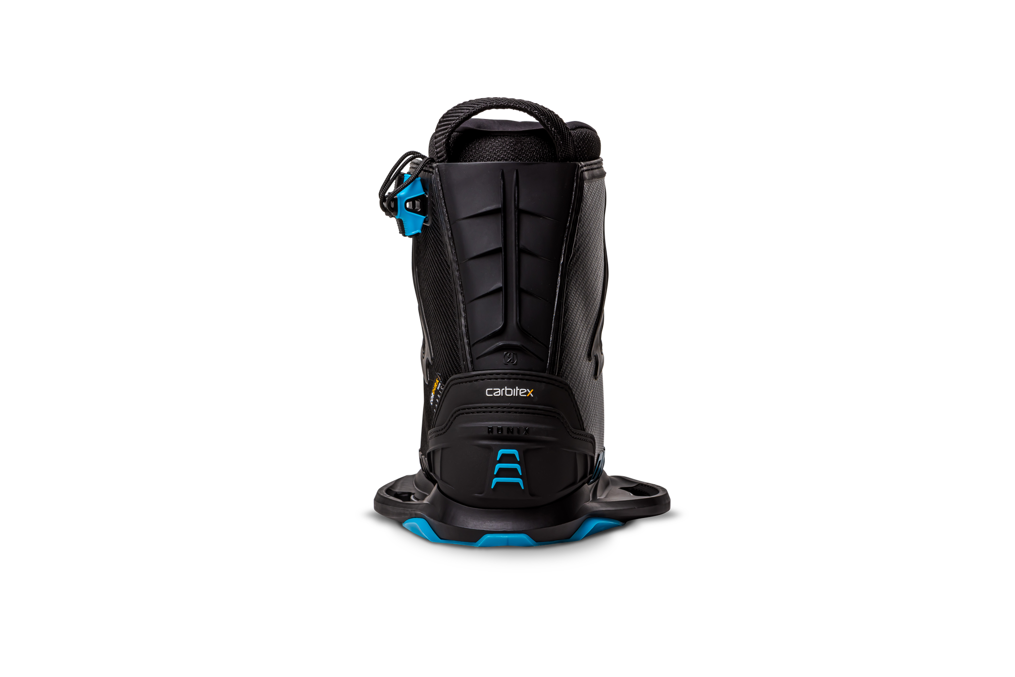 A responsive Ronix 2023 One Carbitex boot with an Intuition+ heat moldable liner on a black background.