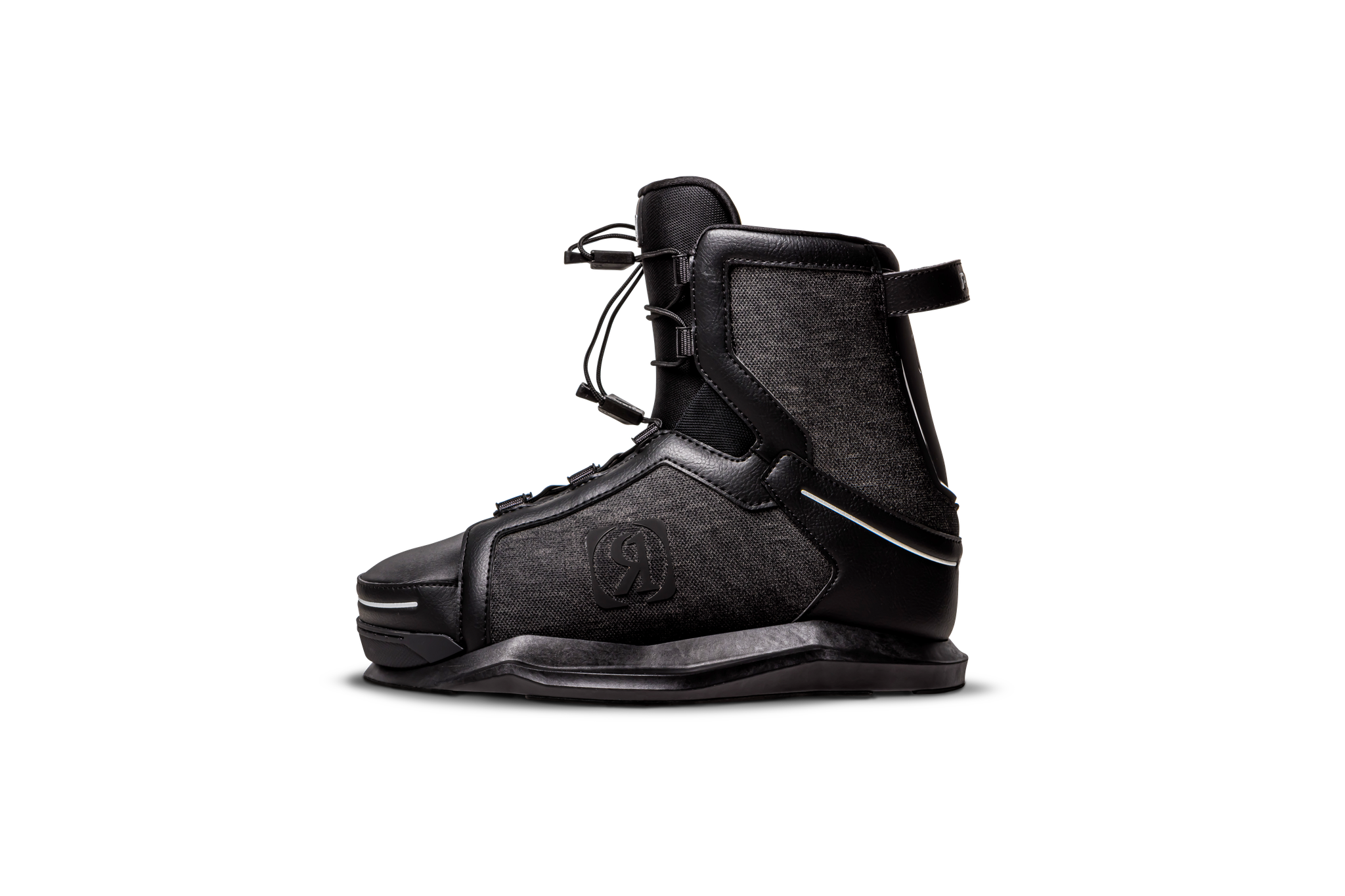 A pair of Ronix 2024 Parks Boots featuring Autolock technology on a black background.