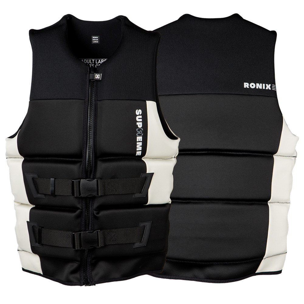 A Ronix 2024 Supreme Yes Men's CGA Vest with buoyancy and mobility.