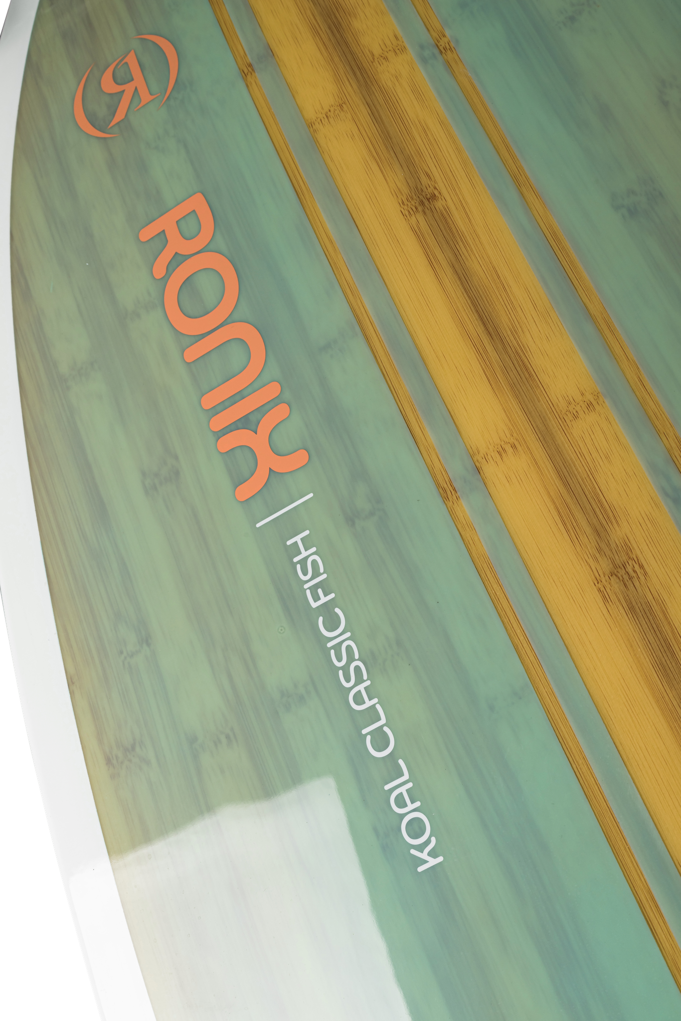 A funboard surf style Ronix 2024 Women's Koal Fish Wakesurf Board.