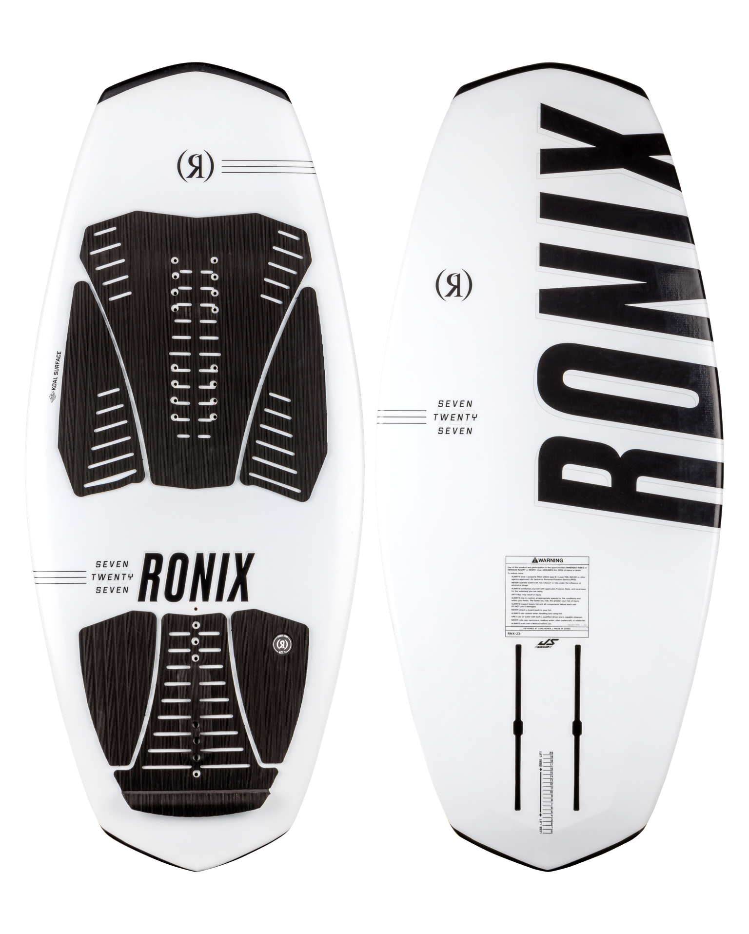 Ronix Koal Surface 727 Foil with a black and white design featuring foiling technology.