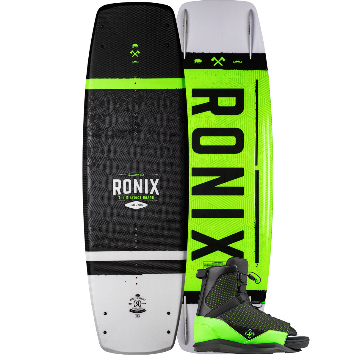 Ronix 2020 District Wakeboard | District Boots
