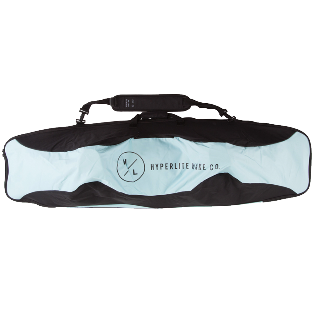 A heavy-duty Hyperlite Essential Board Bag - Mint with the Hyperlite logo on it.