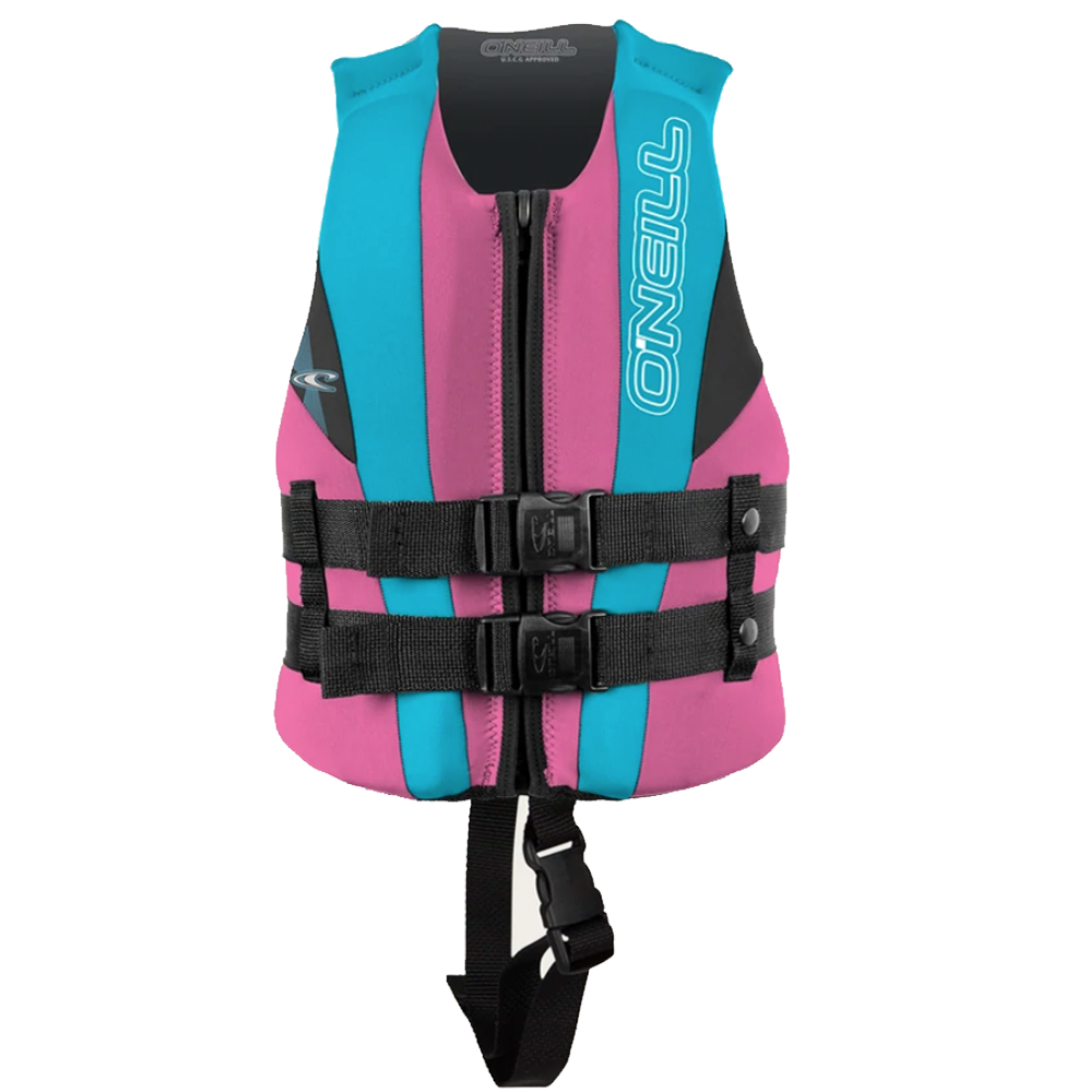 A high-quality O'Neill Child Reactor USCG Vest (30-50 LBS), USCG approved for maximum safety.