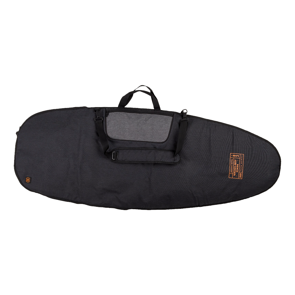 The Super Durable Padded Shell of the Ronix Dempsey Surf Bag provides optimum protection for your black surfboard, while its vibrant yellow background adds a pop of color to your beach adventures. Additionally