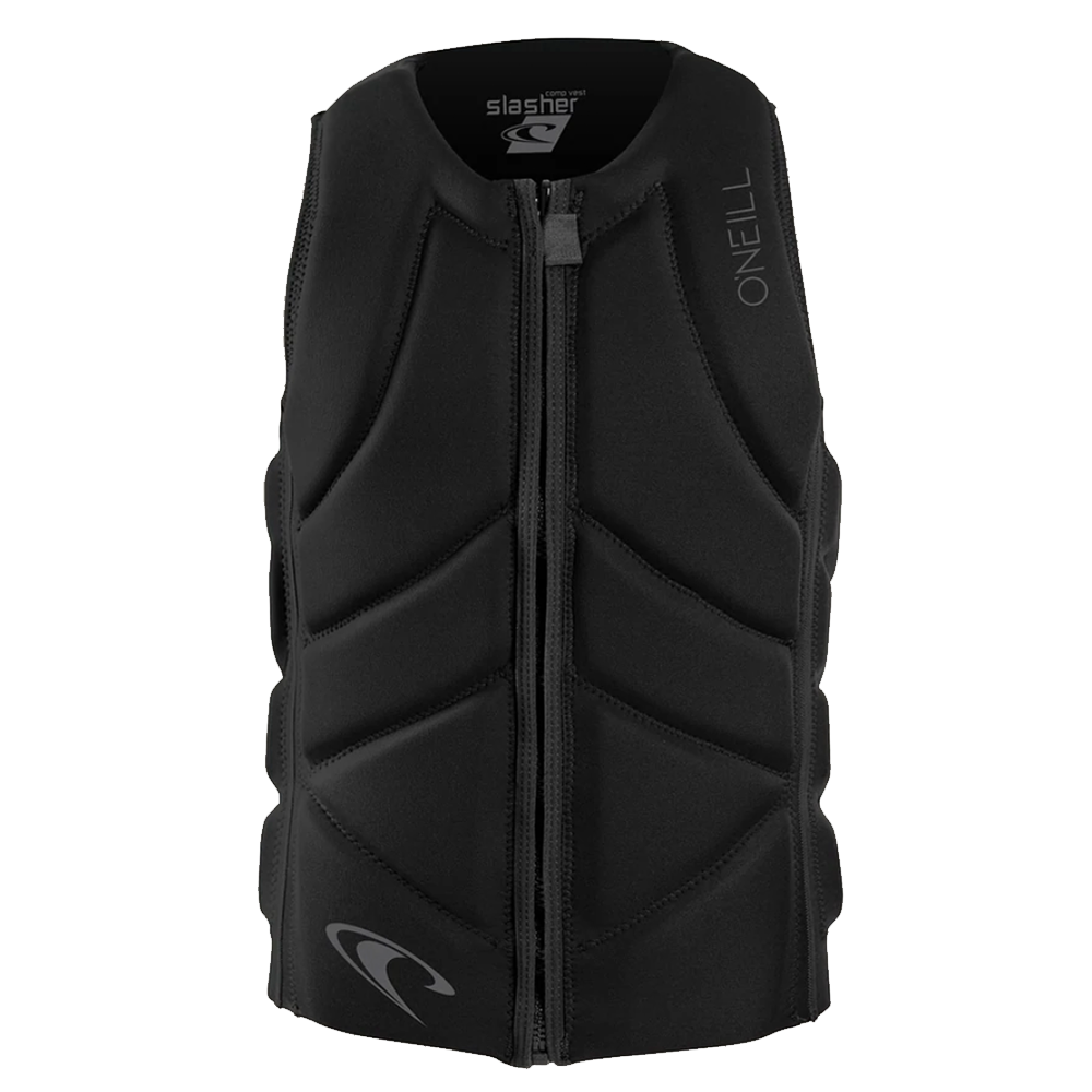 An O'Neill Slasher Comp Vest with a zipper on the front.