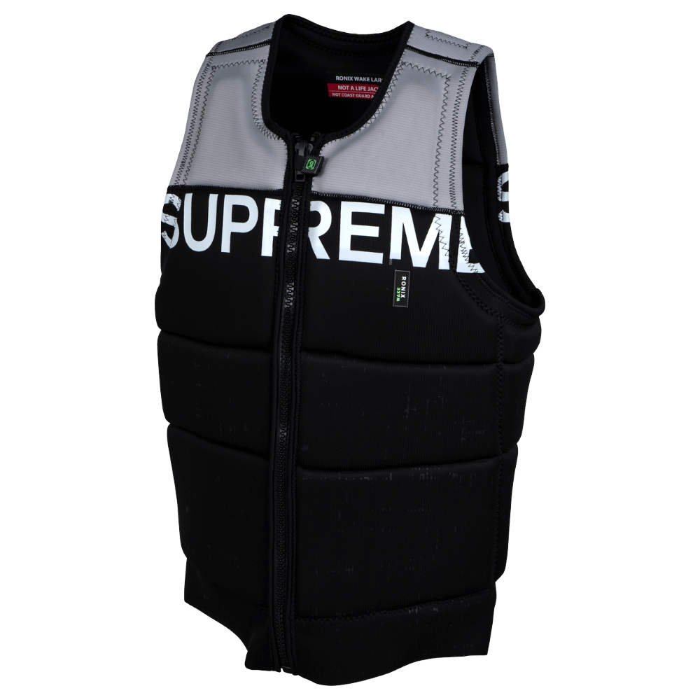 Ronix Tailored Fit Ronix 2022 Supreme CE Approved Impact vest - black/grey with Ronix CE Approval.